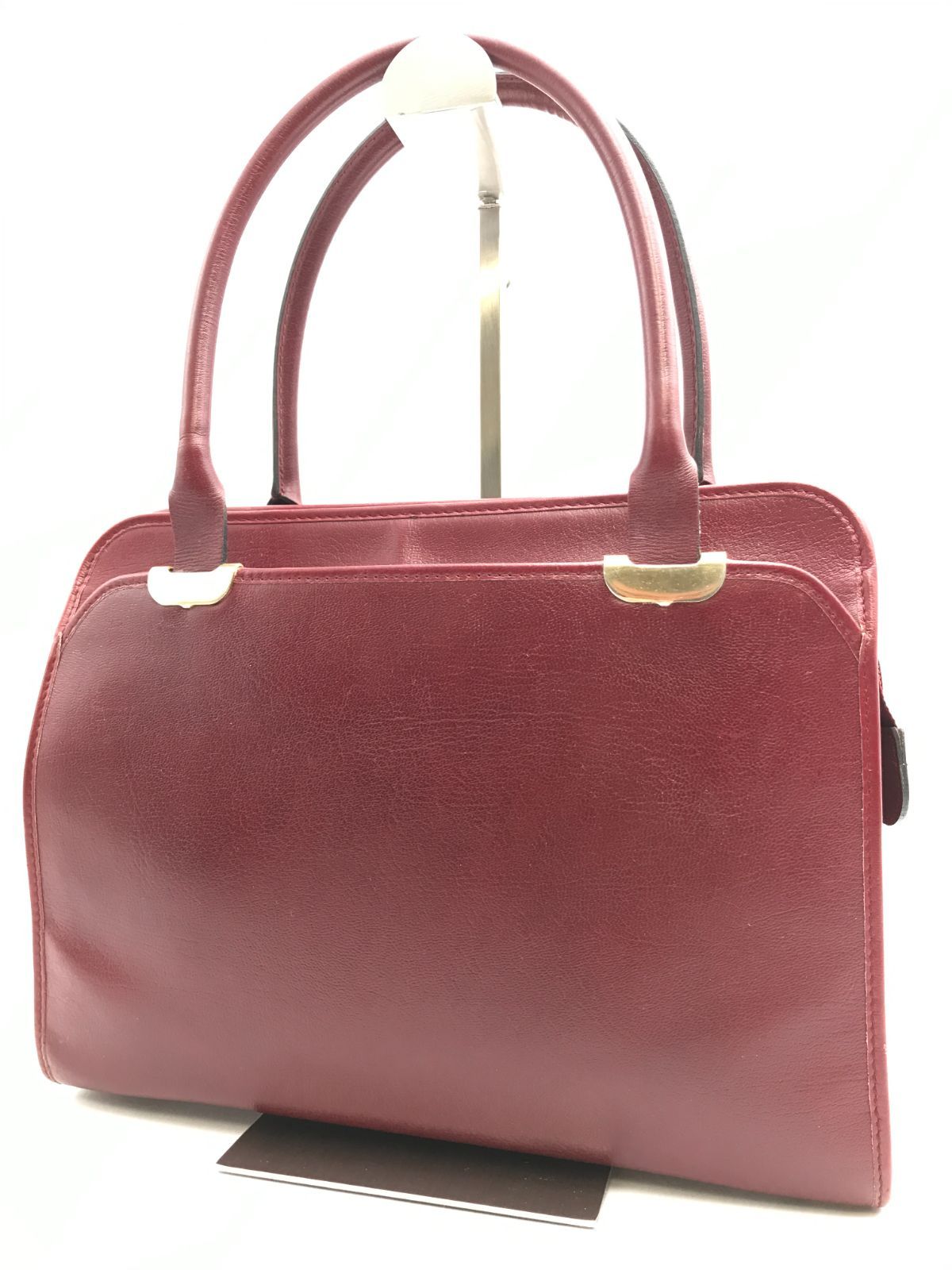 希少 Christian Dior ディオール トートバッグ ミニ レザー ボルドー系 1625