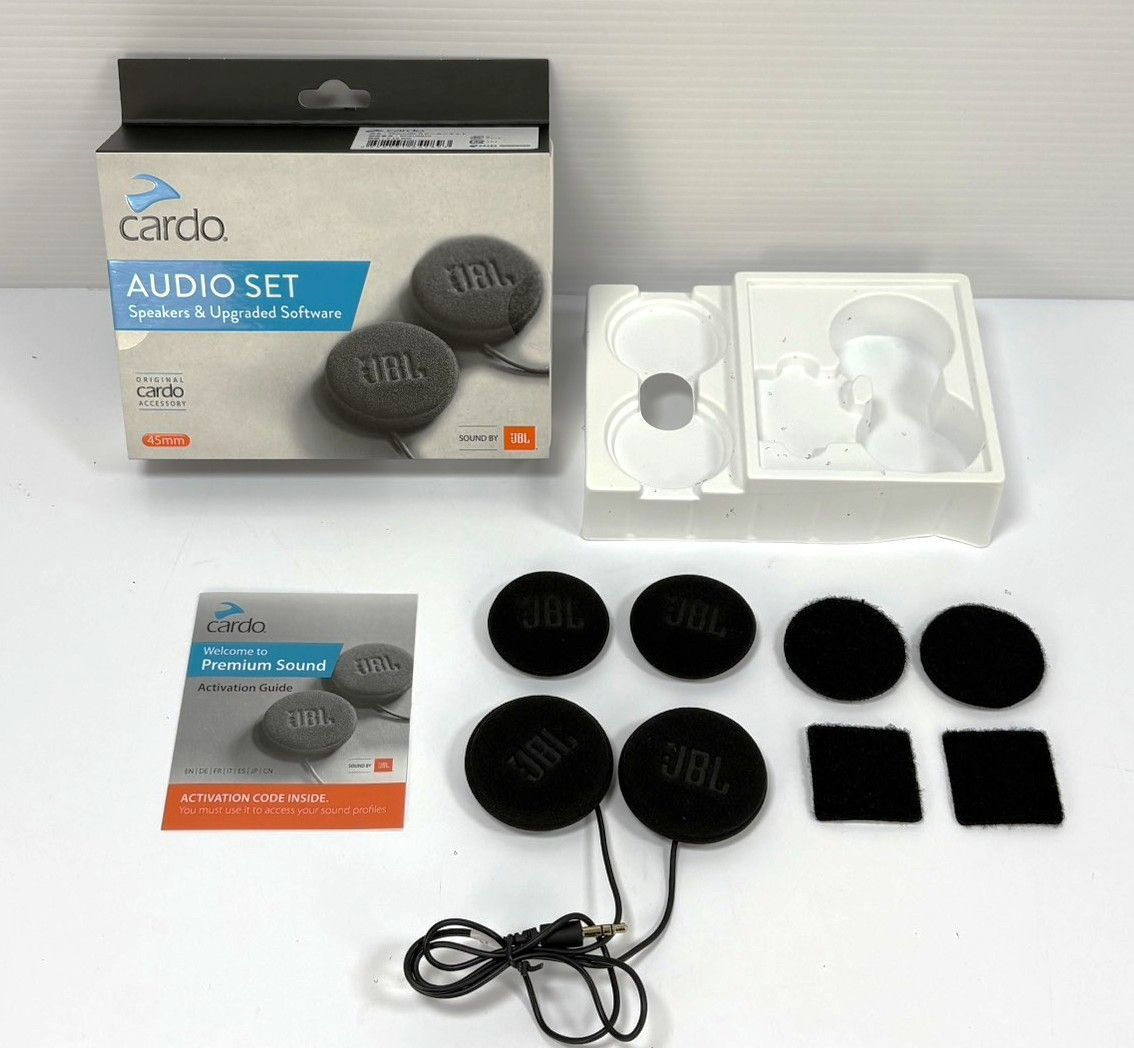Cardo カルド バイク ヘルメット 45mm JBL スピーカーセット ブラック