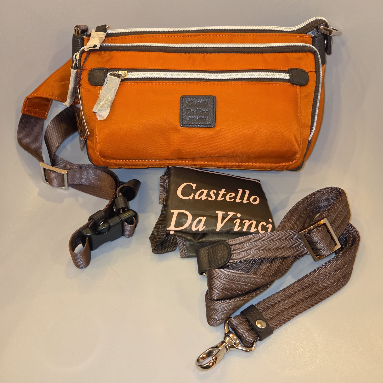 未使用 Castello Da Vinci MILANO ボディバッグ／ 斜め掛け ナイロン 