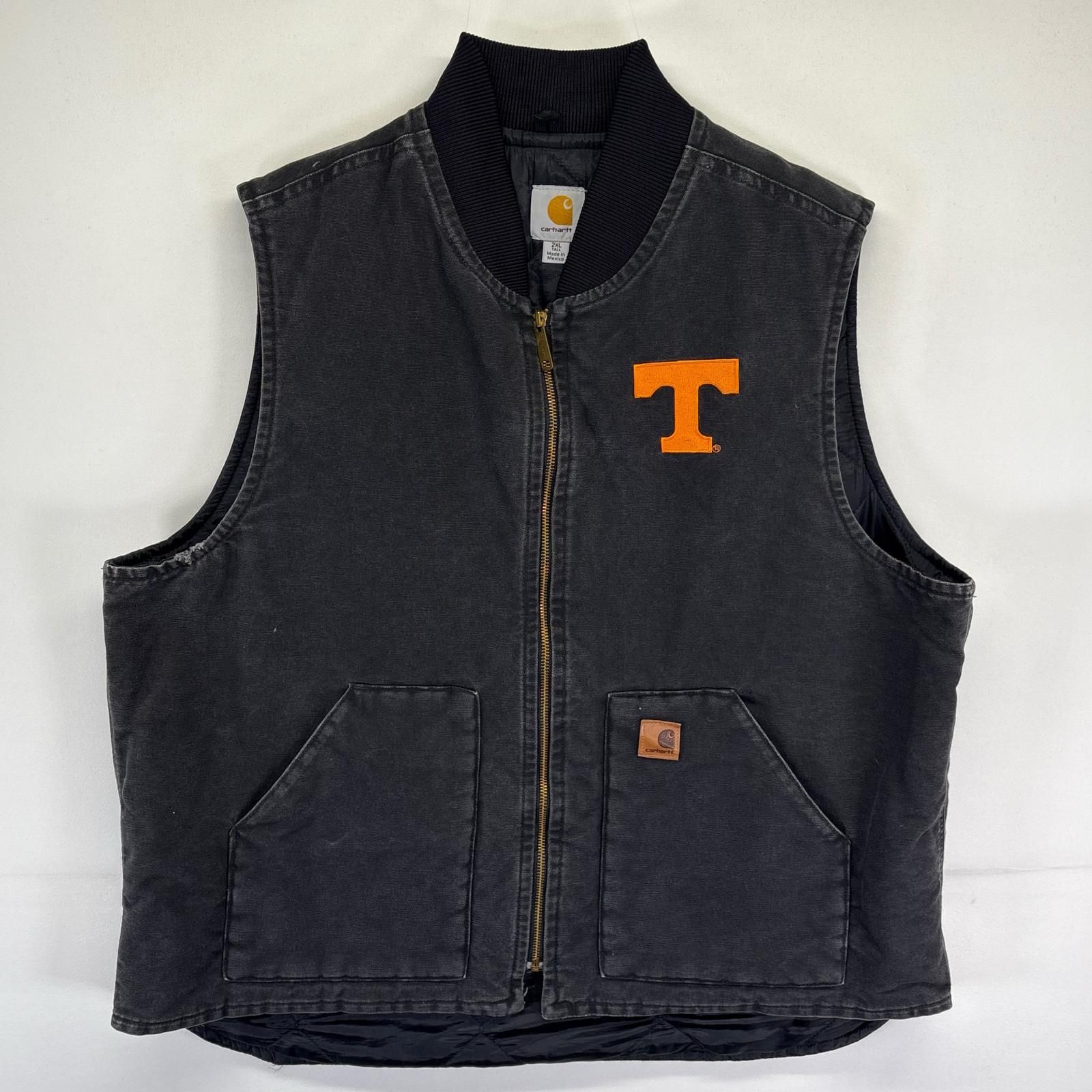 古着 カーハート Carhartt ダック ベスト 中綿 キルティングライナー