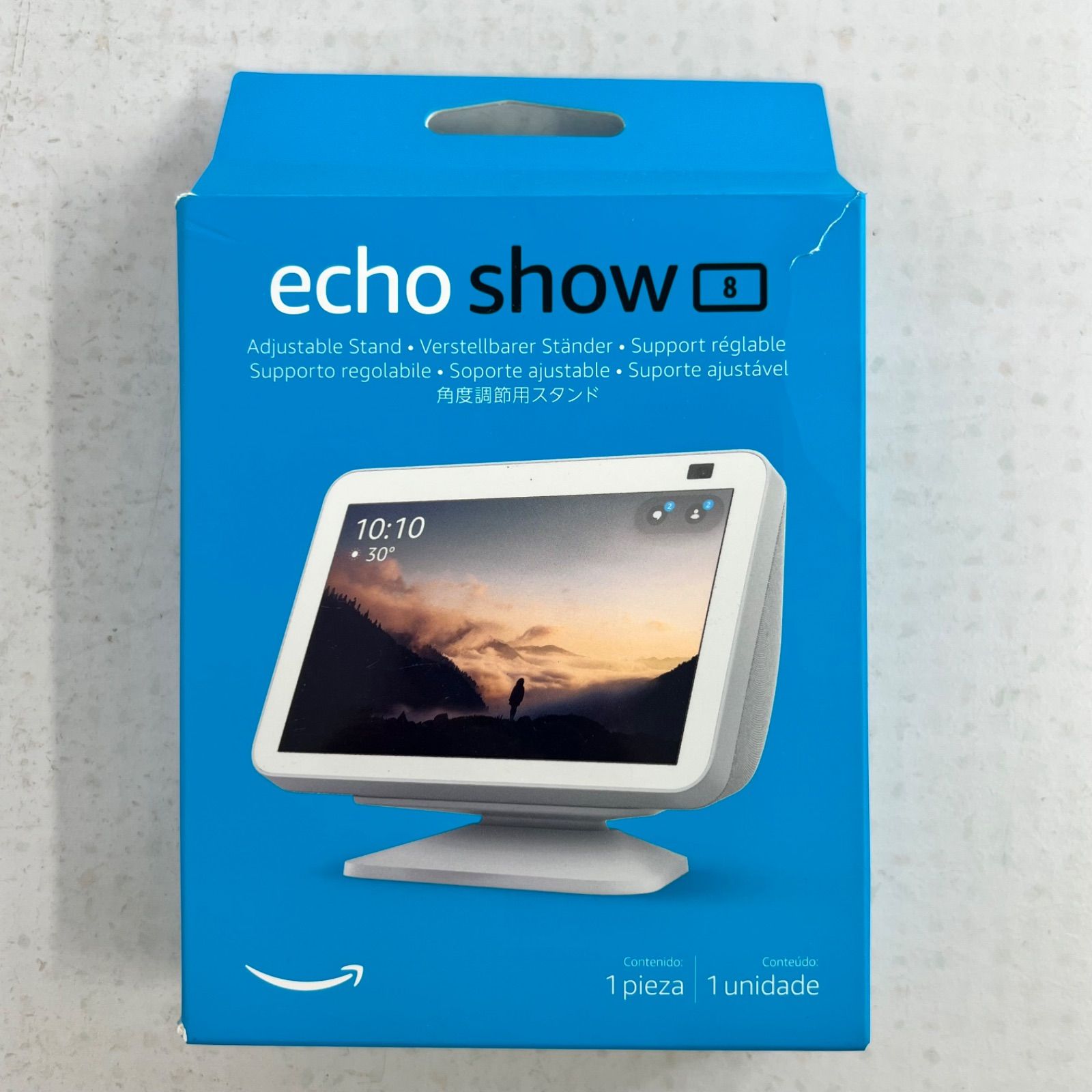 美品】Amazon Echo Show 8 第2世代 ホワイト 純正スタンド 画面