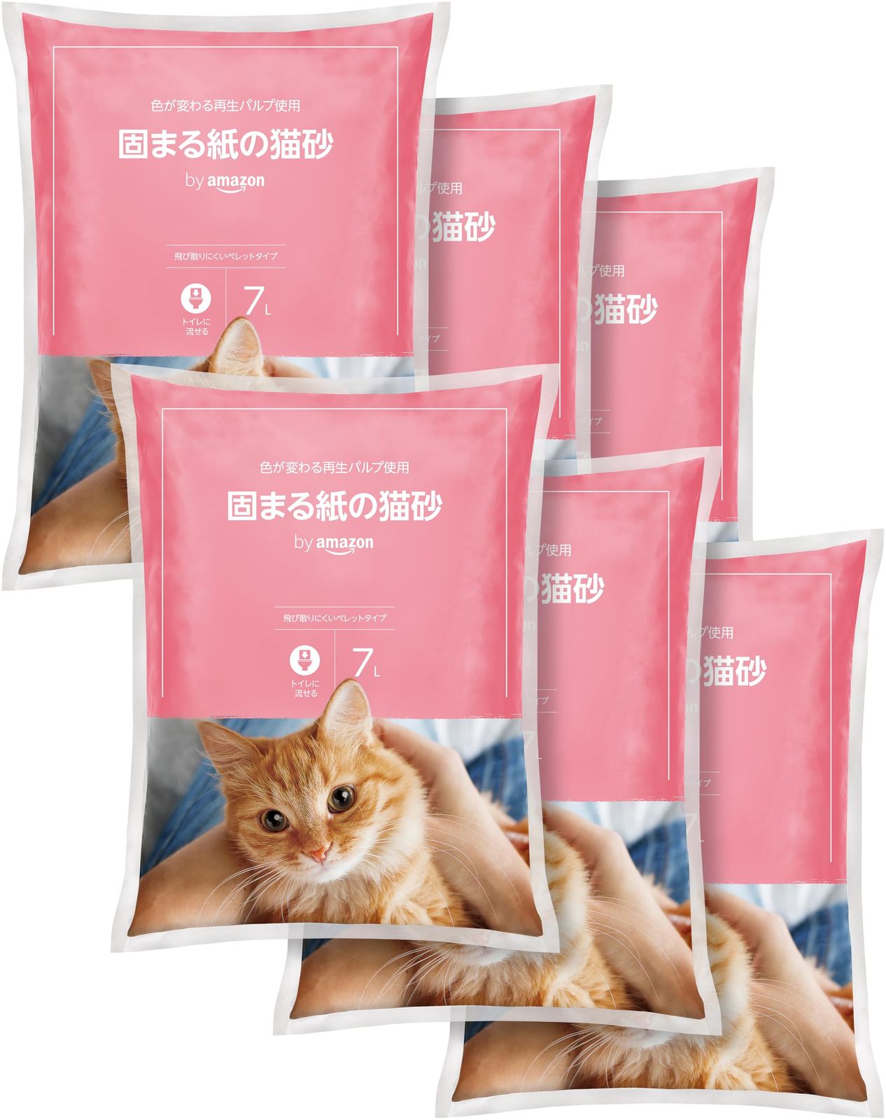 無香料 42L 7L×6袋 紙の猫砂 (ケース販売) Wag [ブランド]