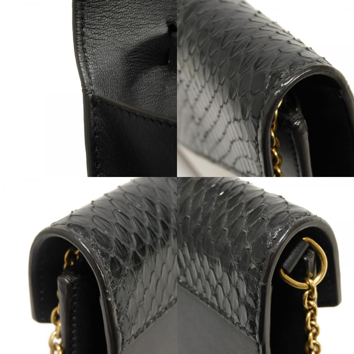CELINE セリーヌ チェーン クロスボディ スムース ラムスキン スネーク