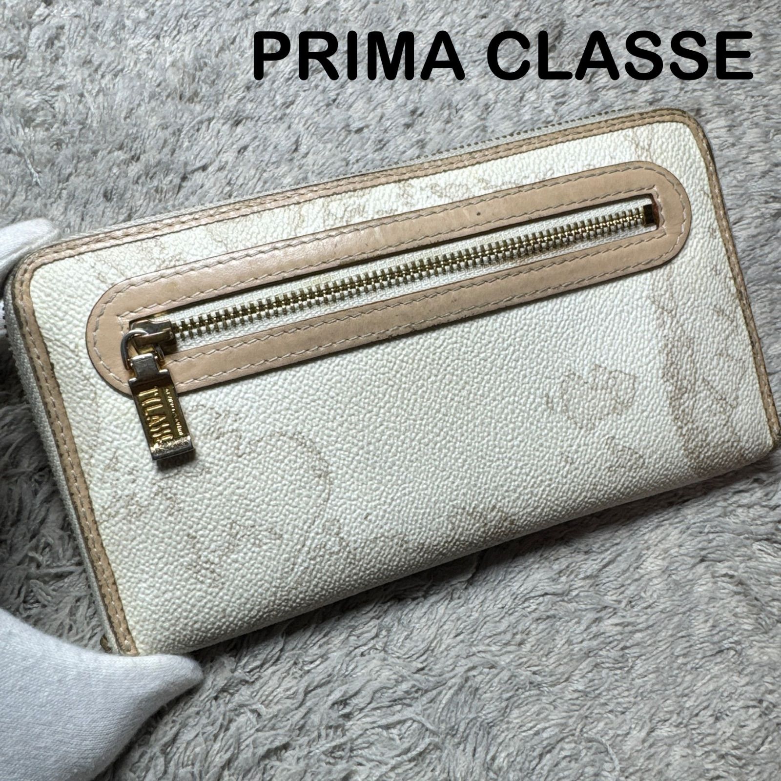 PRIMA CLASSE プリマクラッセ 長財布 ラウンドファスナー PVC×レザー