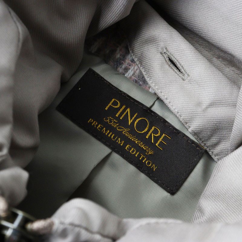 未使用 2023AW ピノーレ PINORE ツイード ノーカラー ジャケット 38