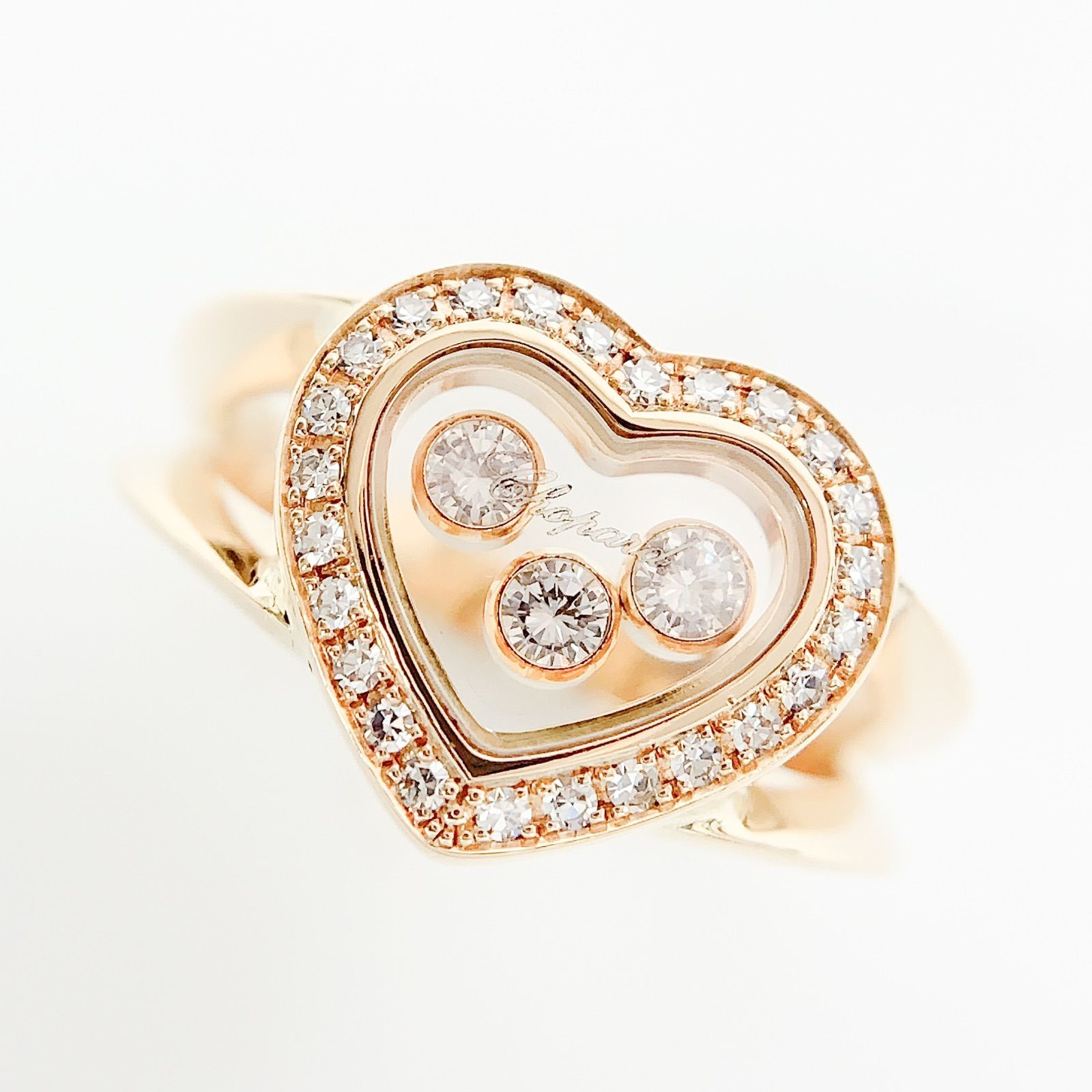 Chopard ショパール ハッピーダイヤモンド ハート ネックレス K18WG 