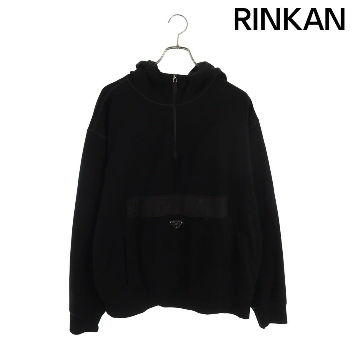 プラダ  UJL62B RE-NYLON三角プレート切替プルオーバーパーカー メンズ S プラダ PRADA パーカー - PRADA（パーカー）のフリマアイテム一覧