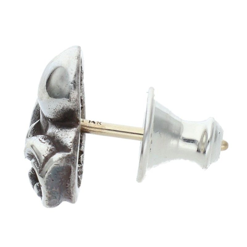 クロムハーツ STUD HEART/ハートスタッド シルバーピアス メンズ