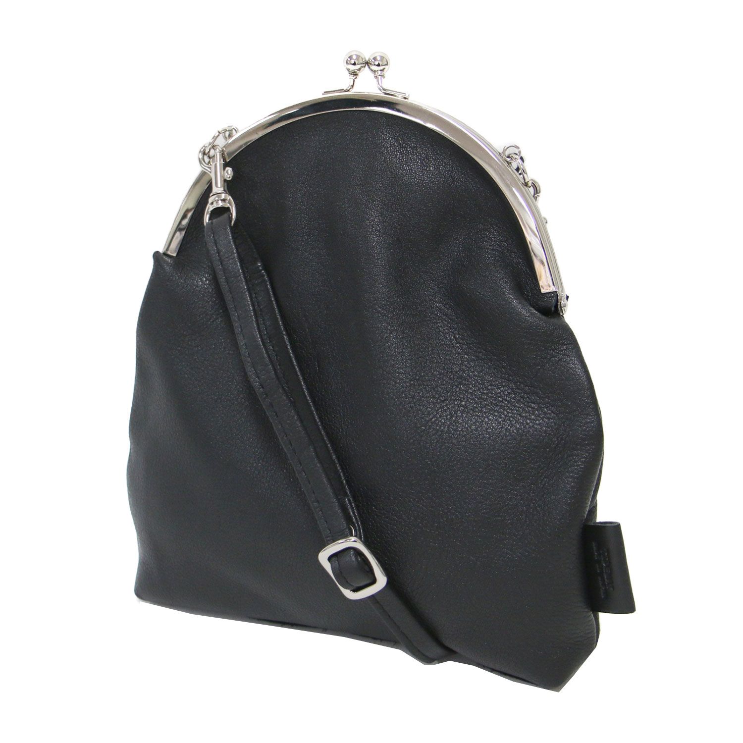 【新品】TIDEWAY タイドウェイ バッグ ブラック 黒 | がま口 ショルダー | GAMAGUCHI SHOULDER | ポシェット | クロスボディ 肩掛け 牛革 | 日本製 ブランド カバン【レディース】 新品】TIDEWAY タイドウェイ バッグ ブラック 黒 | がま口 ショルダー