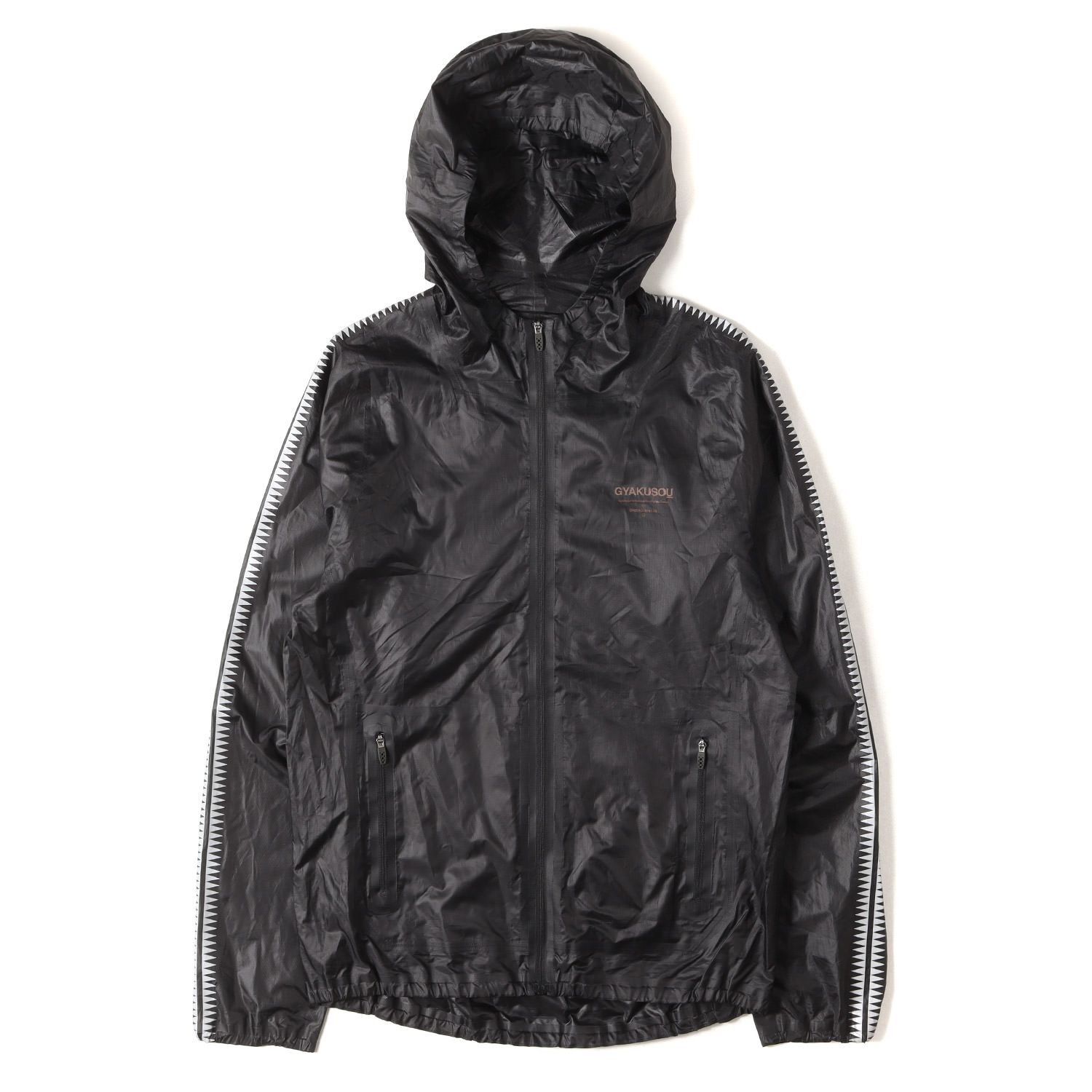 美品UNDERCOVER アンダーカバー ジャケット ブラック 黒 サイズ:M | NIKE GYAKUSOU GIZAプリント パッカブル  ライトウェイト ジャケット | アウター ブルゾン 上着メンズ中古