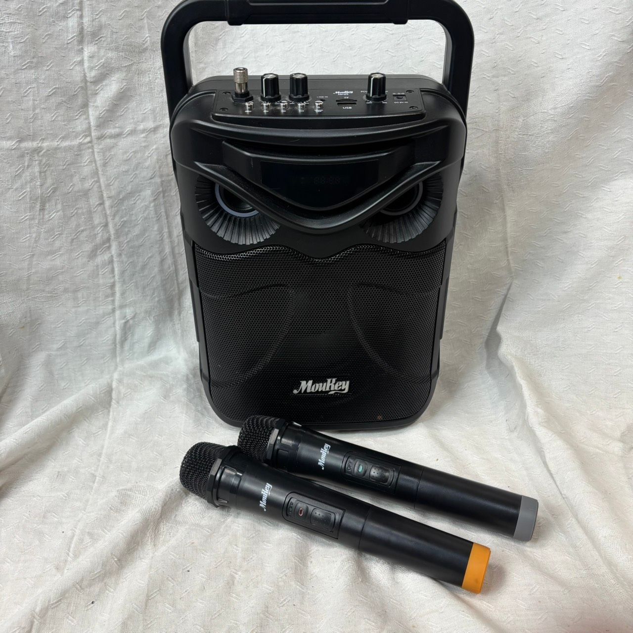 450 ジャンク MouKey MPS3 ワイヤレスマイク2本付き ポータブルPA 