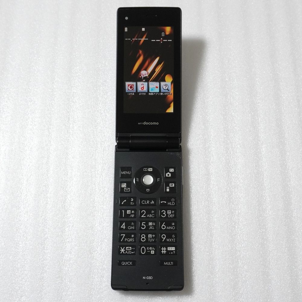docomo N-03D ブラック ガラケー レトロゲーム搭載 - メルカリ
