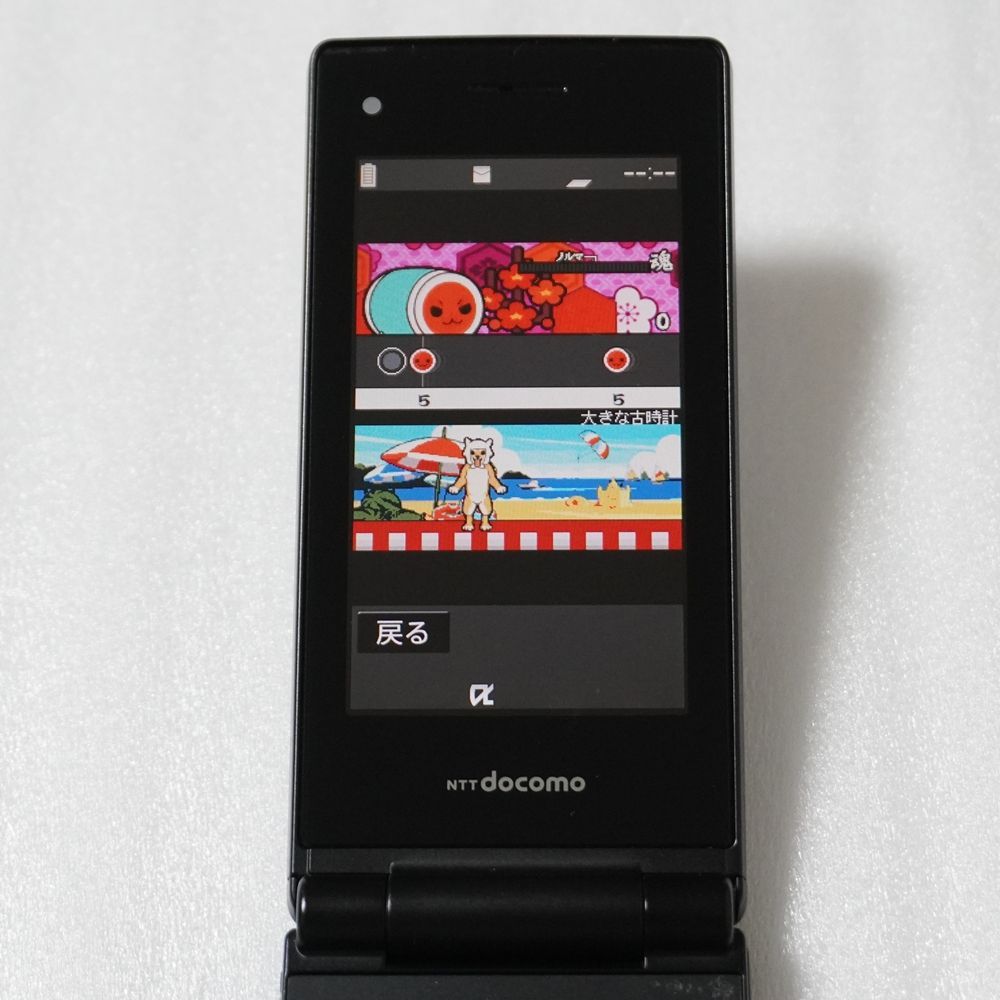 docomo N-03D ブラック ガラケー レトロゲーム搭載 - メルカリ