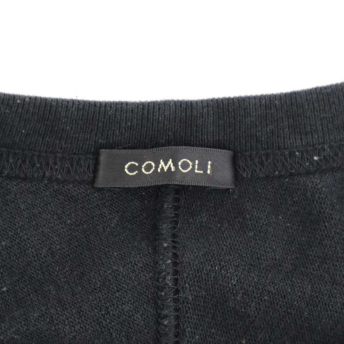 COMOLI コモリ 23AW フットボールTシャツ Y03-05004 ブラック 3-商品の 
