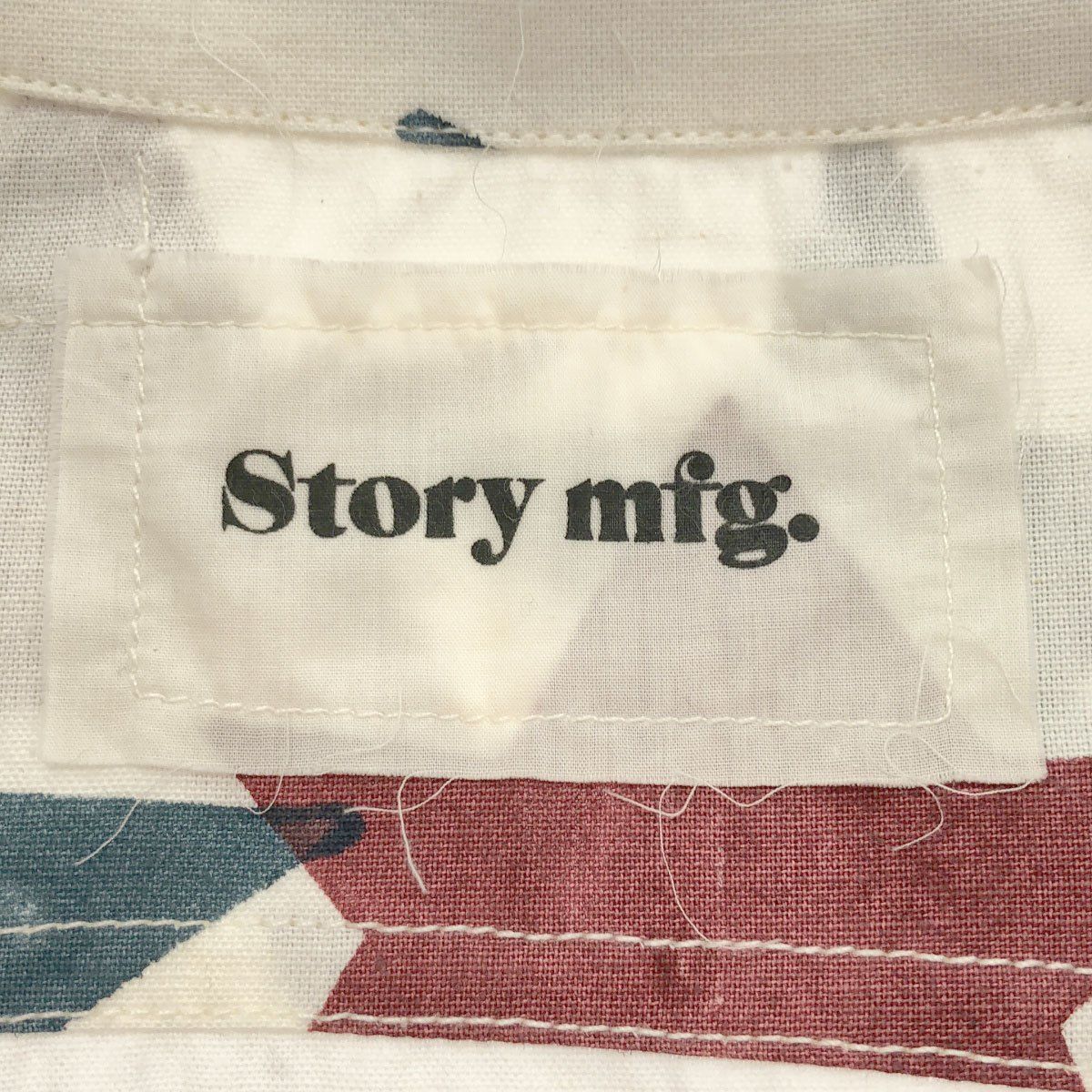 STORY mfg ストーリー エムエフジー スタープリントシャツ ホワイト S