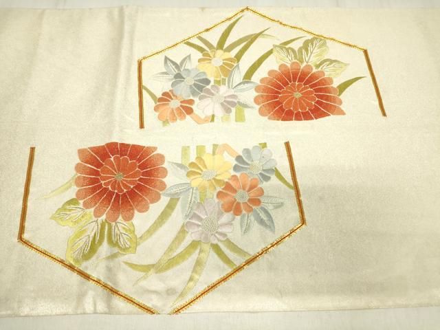 平和屋着物▽極上 中国三大刺繍 相良刺繍 総刺繍 袋帯 花鳥唐草 平和屋
