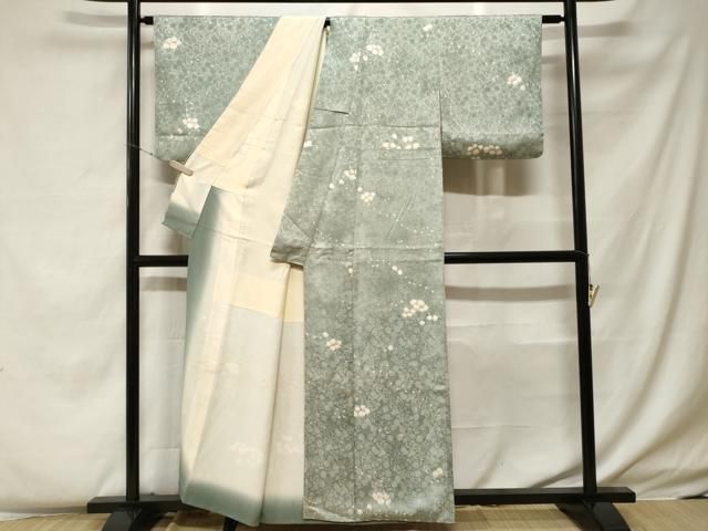 平和屋着物□上質な小紋 絞り 舞花文 金彩 正絹 逸品 CABF4252ev