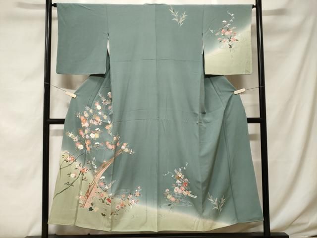 平和屋着物■訪問着　流水枝花文　暈し染め　正絹　逸品　CABF4272ev 平和屋着物□訪問着 流水枝花文 暈し染め 正絹 逸品 CABF4272ev - メルカリ