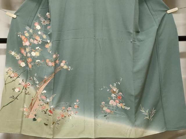 平和屋着物■訪問着　流水枝花文　暈し染め　正絹　逸品　CABF4272ev 平和屋着物□訪問着 流水枝花文 暈し染め 正絹 逸品 CABF9837ev - メルカリ