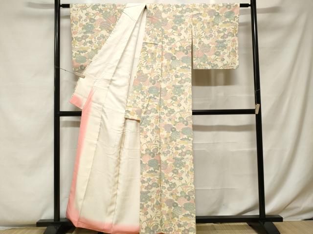 平和屋着物■上質な小紋　枝梅草花文　正絹　逸品　CABF4275ev 平和屋着物□上質な小紋 枝梅草花文 正絹 逸品 CABF4275ev - メルカリ