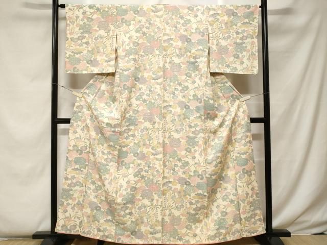 平和屋着物■上質な小紋　枝梅草花文　正絹　逸品　CABF4275ev 平和屋着物□上質な小紋 枝梅草花文 正絹 逸品 CABF4275ev - メルカリ