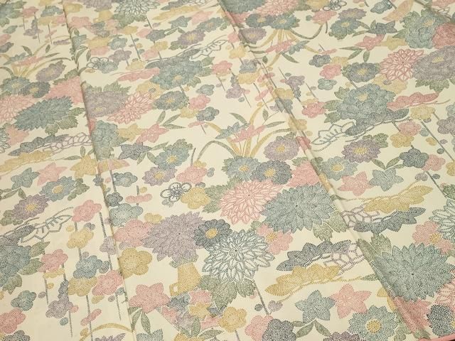 平和屋着物■上質な小紋　枝梅草花文　正絹　逸品　CABF4275ev 平和屋着物□上質な小紋 枝梅草花文 正絹 逸品 CABF4275ev - メルカリ