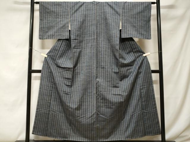 「縁」154ｃｍ～161ｃｍ 黒地 細縞柄 紬着尺 正絹 Ｆ１２０ 平和屋着物□上質な紬 縞 正絹 逸品 未使用 CABF4276ev - メルカリ