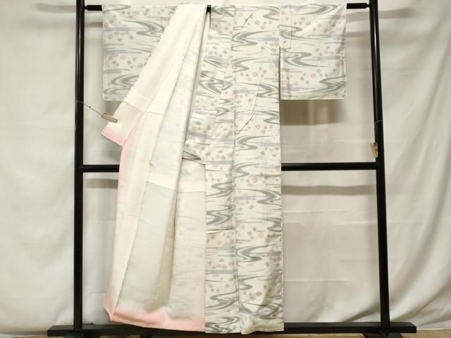平和屋着物□上質な紬 流水舞花文 正絹 逸品 CABF4294ev - メルカリ