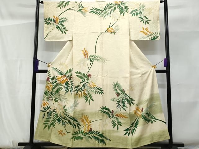平和屋着物●訪問着　横段葡萄唐草文　正絹　逸品　AABF1806ck 平和屋着物○訪問着 横段葡萄唐草文 正絹 逸品 AABF1806ck 【公式通販】
