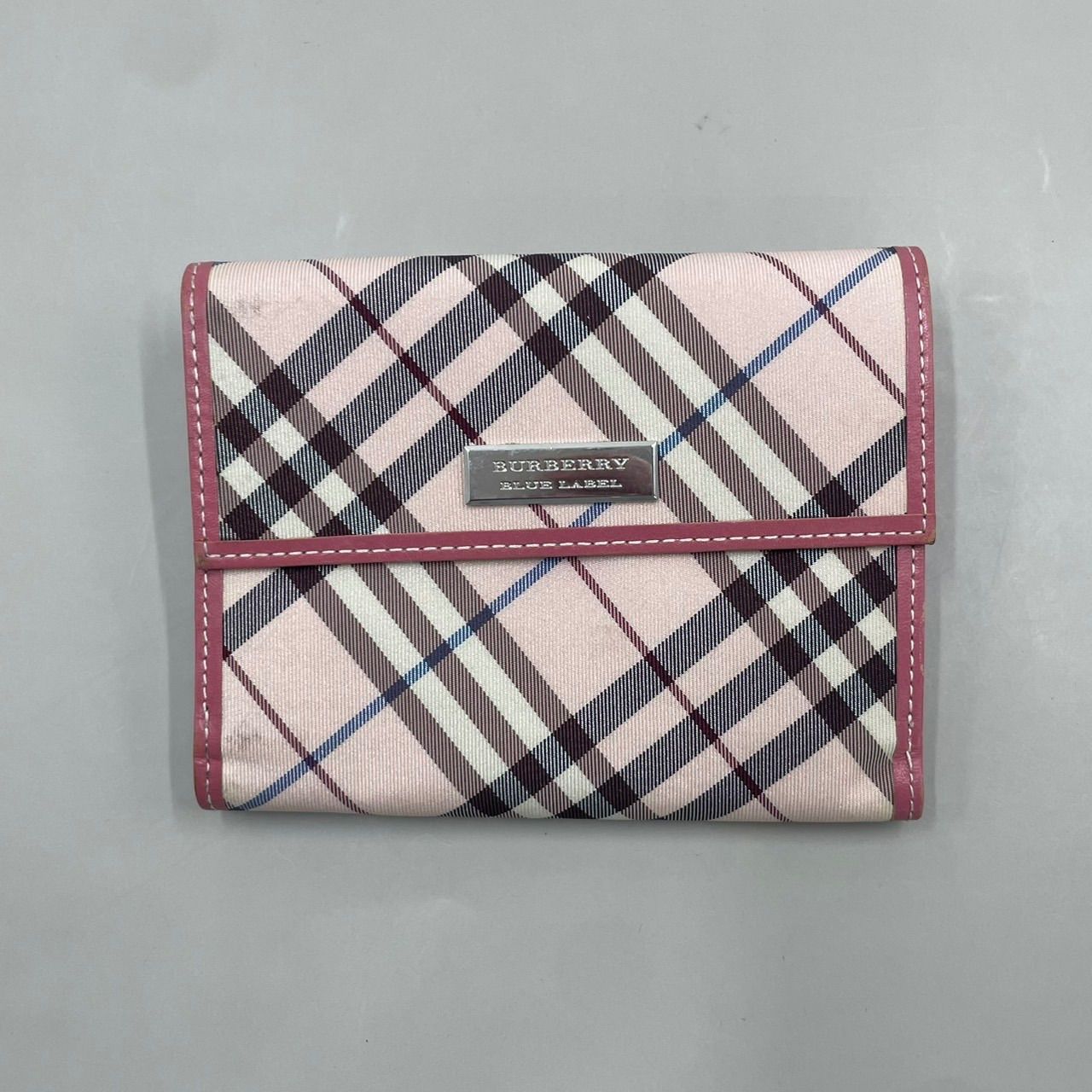 BURBERRY バーバリー 二つ折り財布 ノバチェック シルバー金具 レア