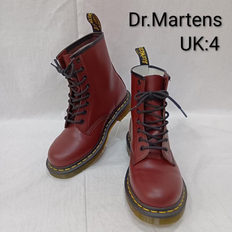 ドクターマーチン 8ホール レースアップブーツ winered UK4/23cm 