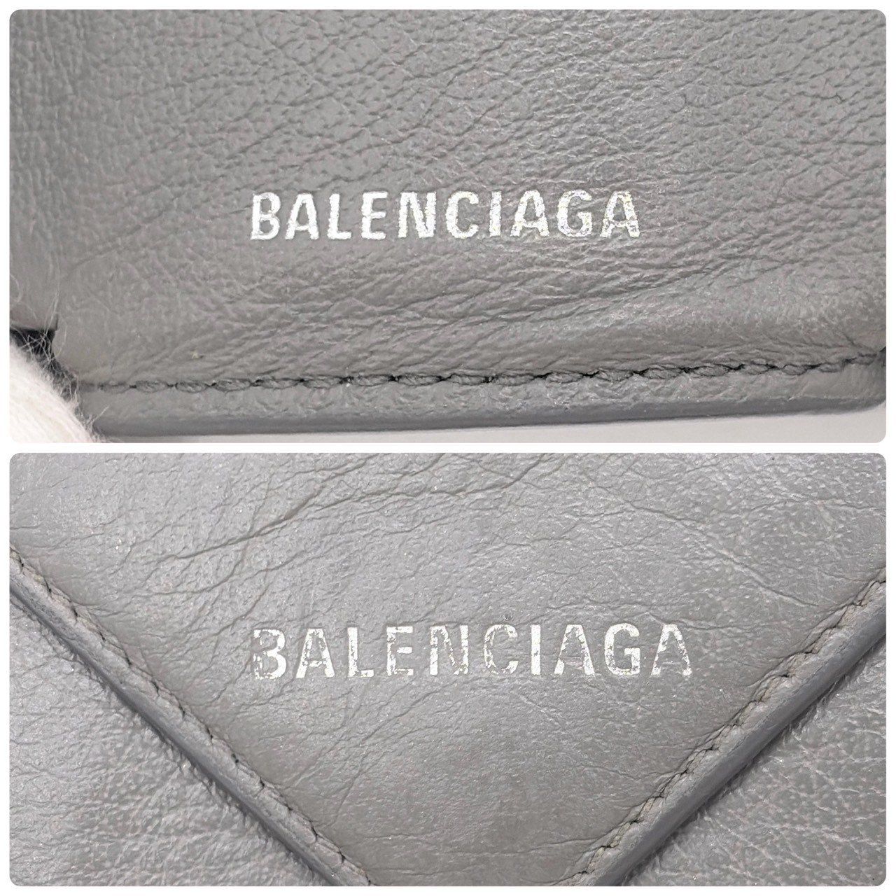 BALENCIAGA ペーパーミニウォレット 財布 三つ折り グレー - メルカリ