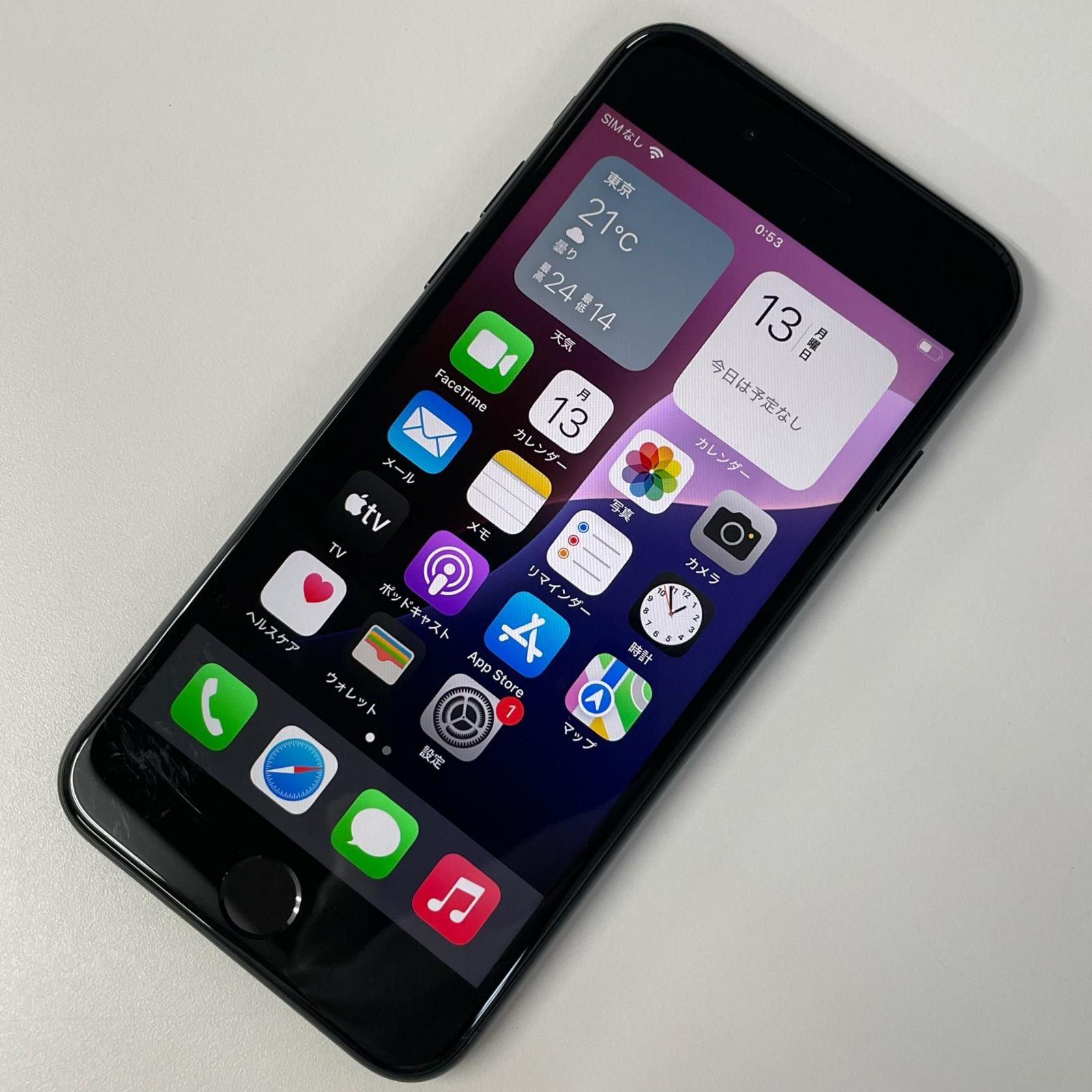 中古品〕 iPhone SE 第3世代 64GB ミッドナイト MMYC3J／A SIMフリー 