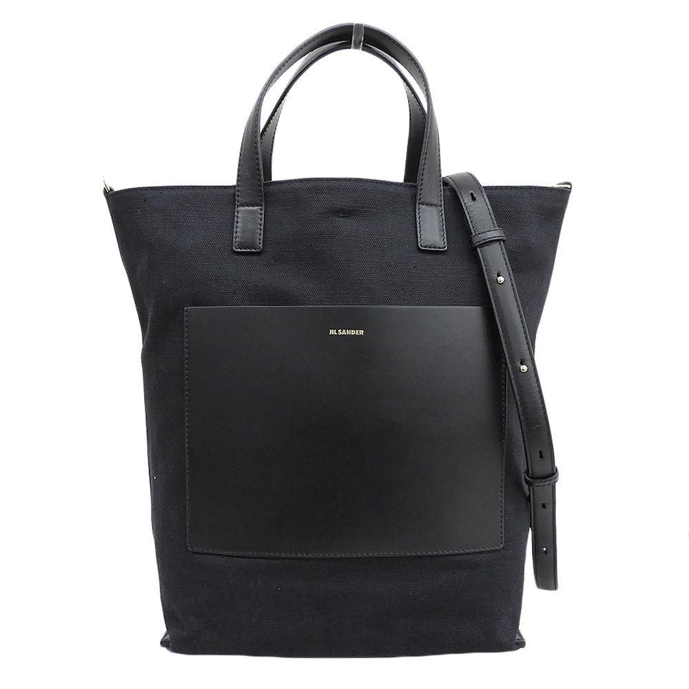 JILSANDER トートバッグ　2way ハンドバッグ JIL SANDER ジルサンダー キャンバス×レザー WANDER TOTE SM 2way