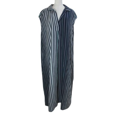 ヌキテパ NE QUITTEZ PAS! C.Voile Stripe Panel Sleeveless Dress
