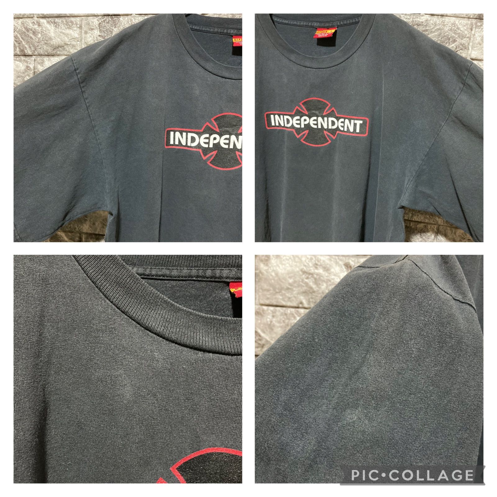 希少Independent XL Tシャツ ネイビー NHS カラータグ Independent NHS 