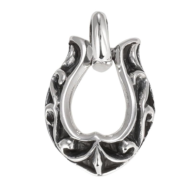 【新品】 [Four leaf] シルバー925 ホースシュー ペンダントトップ 馬蹄モチーフ チャーム チェーン別売り メンズ レディース シルバーアクセサリー (horse) 0