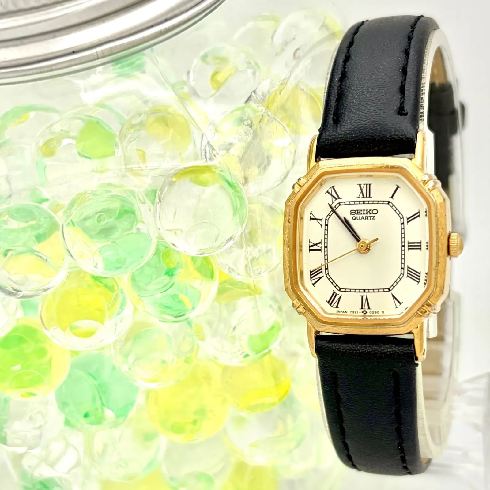 新品電池】SEIKO セイコー レディース 腕時計 ゴールド オクタゴン 
