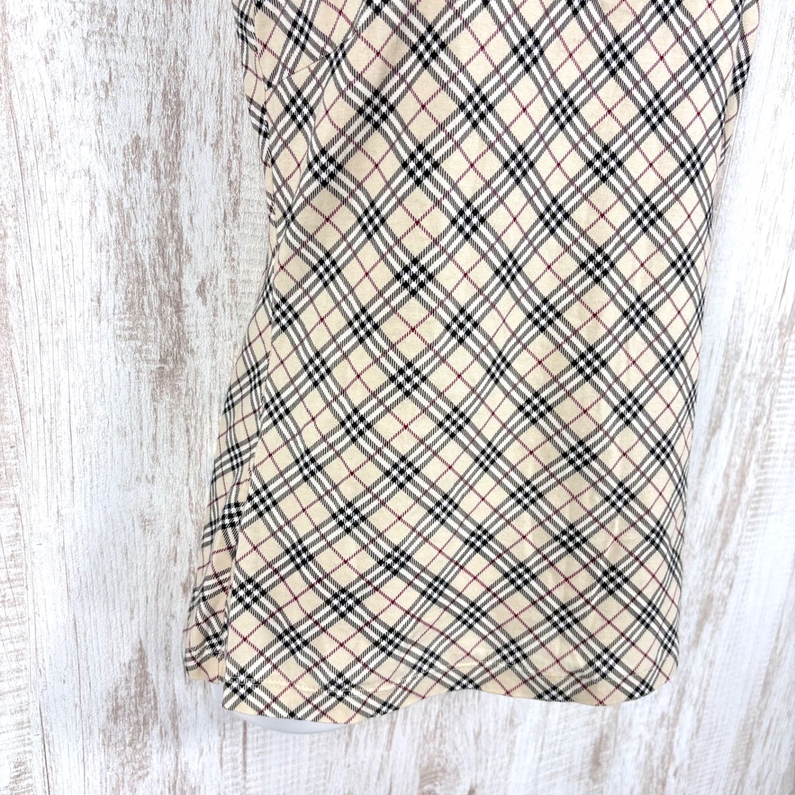 00s BURBERRY BLUE LABEL バーバリーブルーレーベル ホースロゴ刺繡 