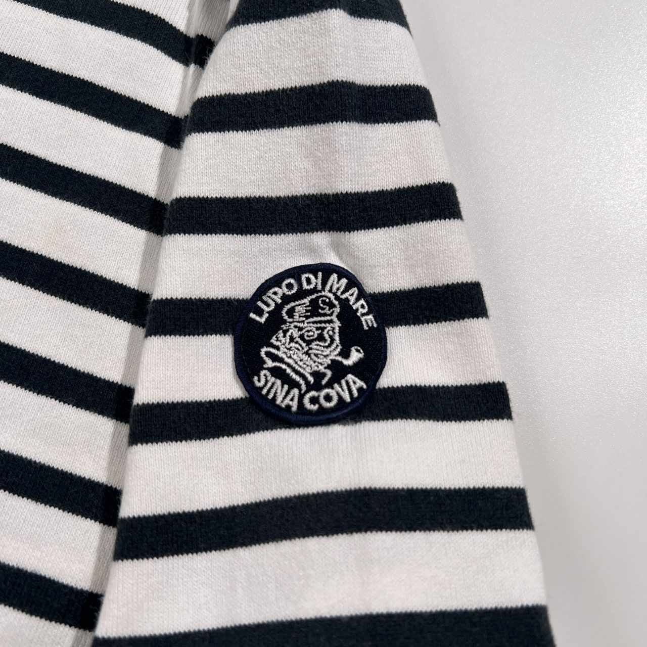 SINA COVA シナコバ 刺繍入り マリン ボーダー 長袖Tシャツ カットソー