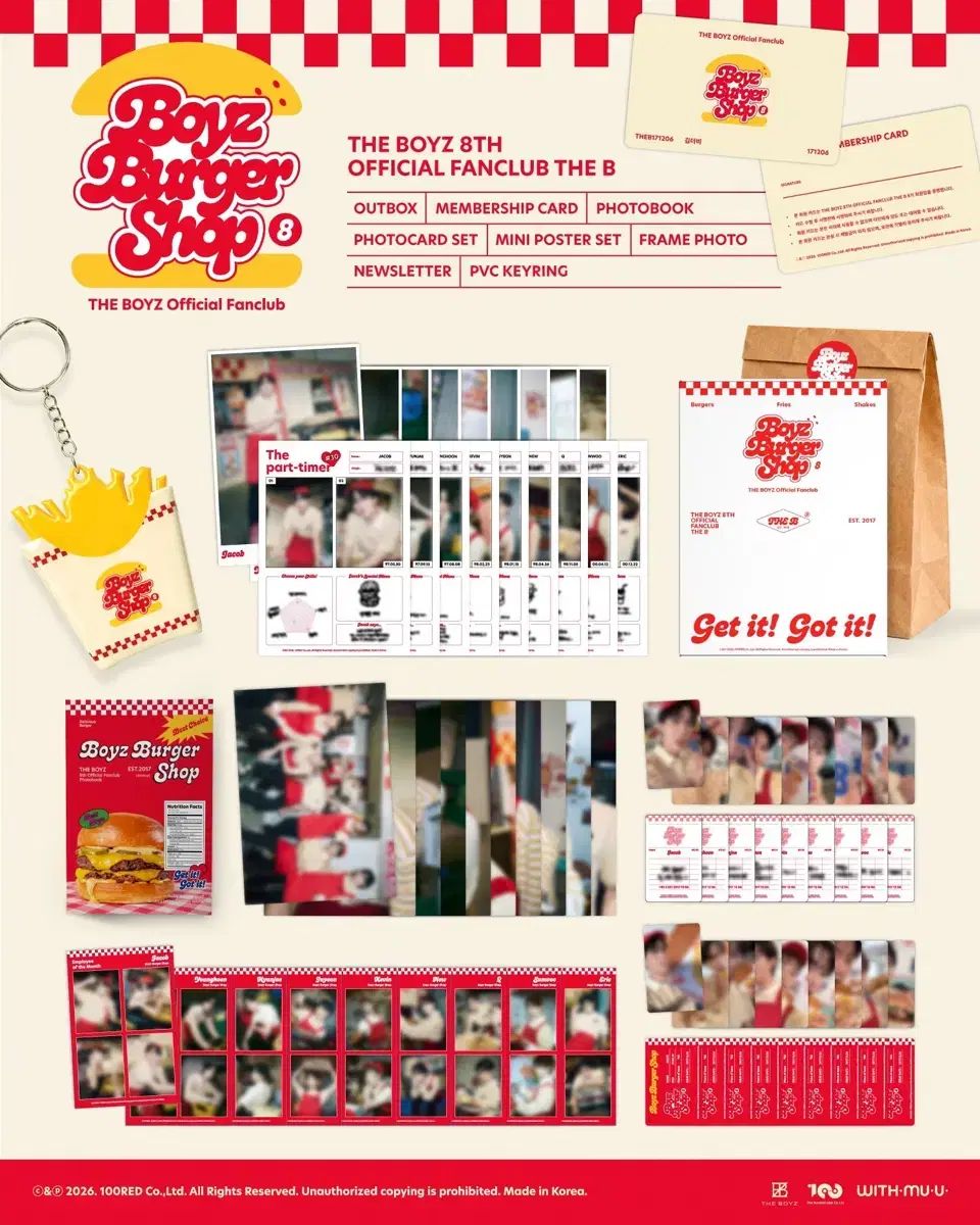 現物)THE BOYZ(ザ・ボーイズ・ドボイズ) 8期 ファンクラブ Boyz Burger