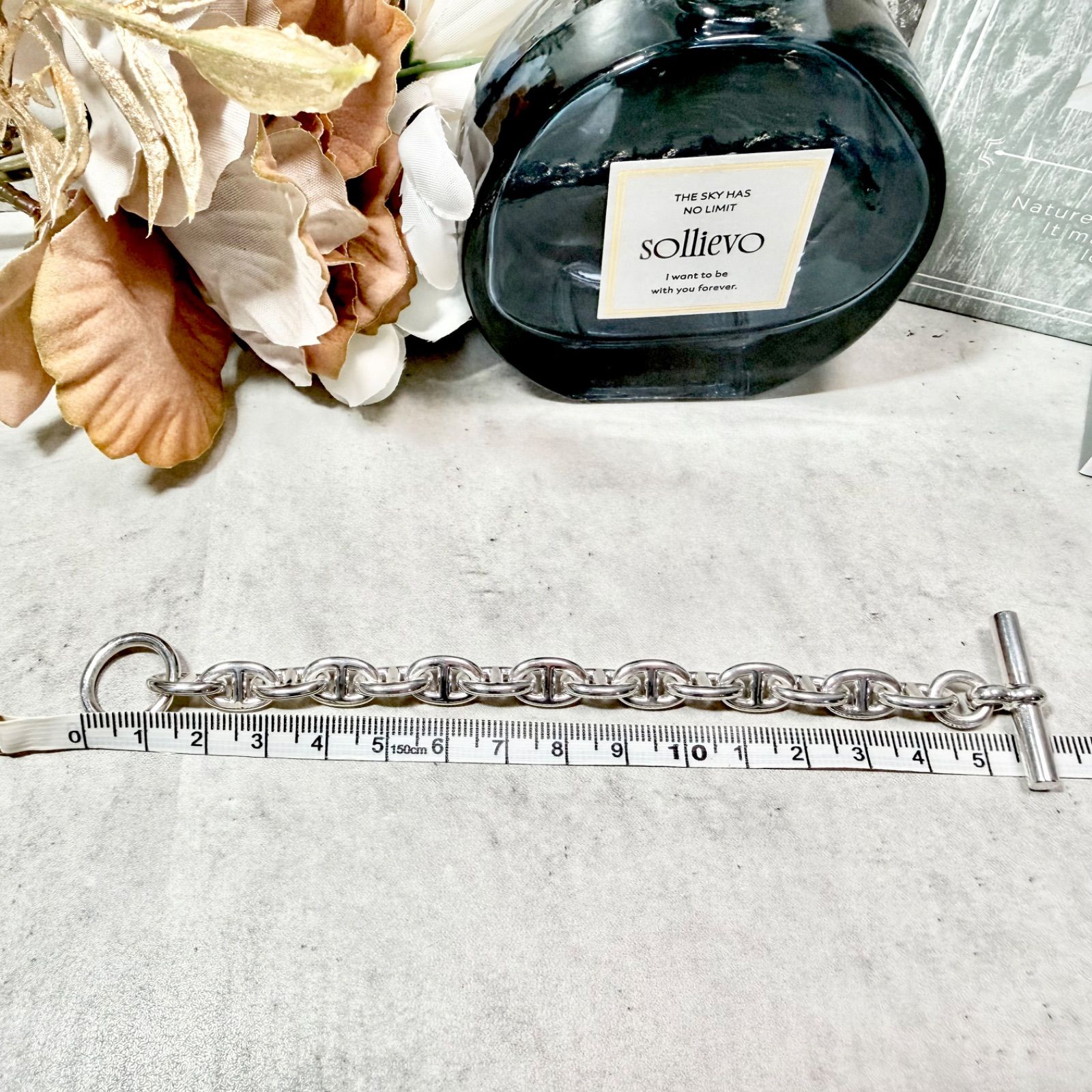 極美品 HERMES エルメス シェーヌダンクル PM 15コマ ブレスレット 