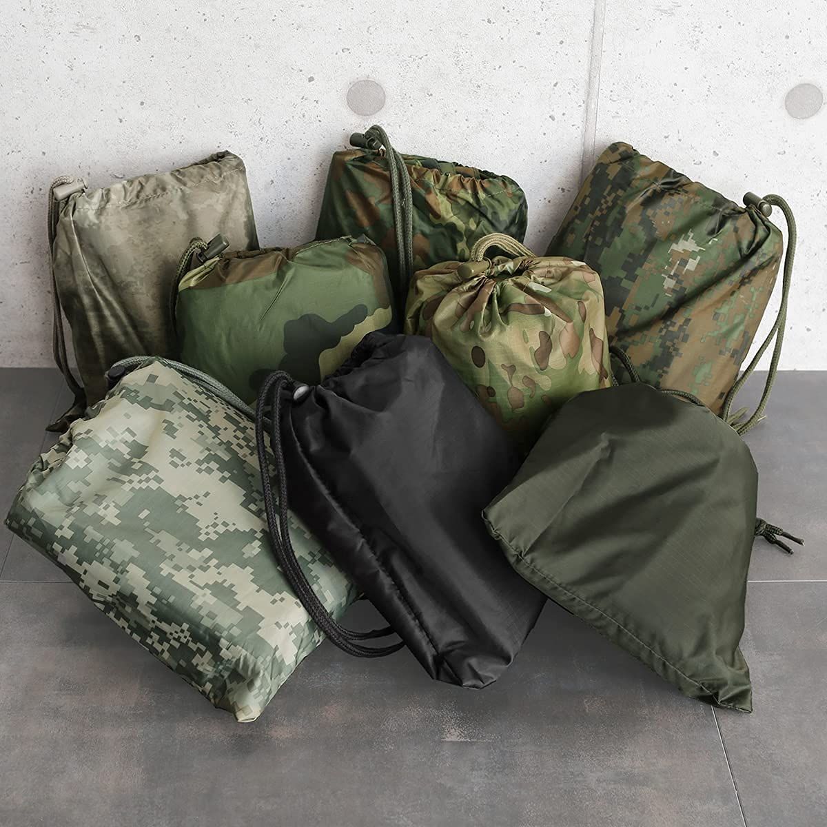 米軍タイプ ナイロンポンチョ レインコート m-nironp-acu (MULTICAMO