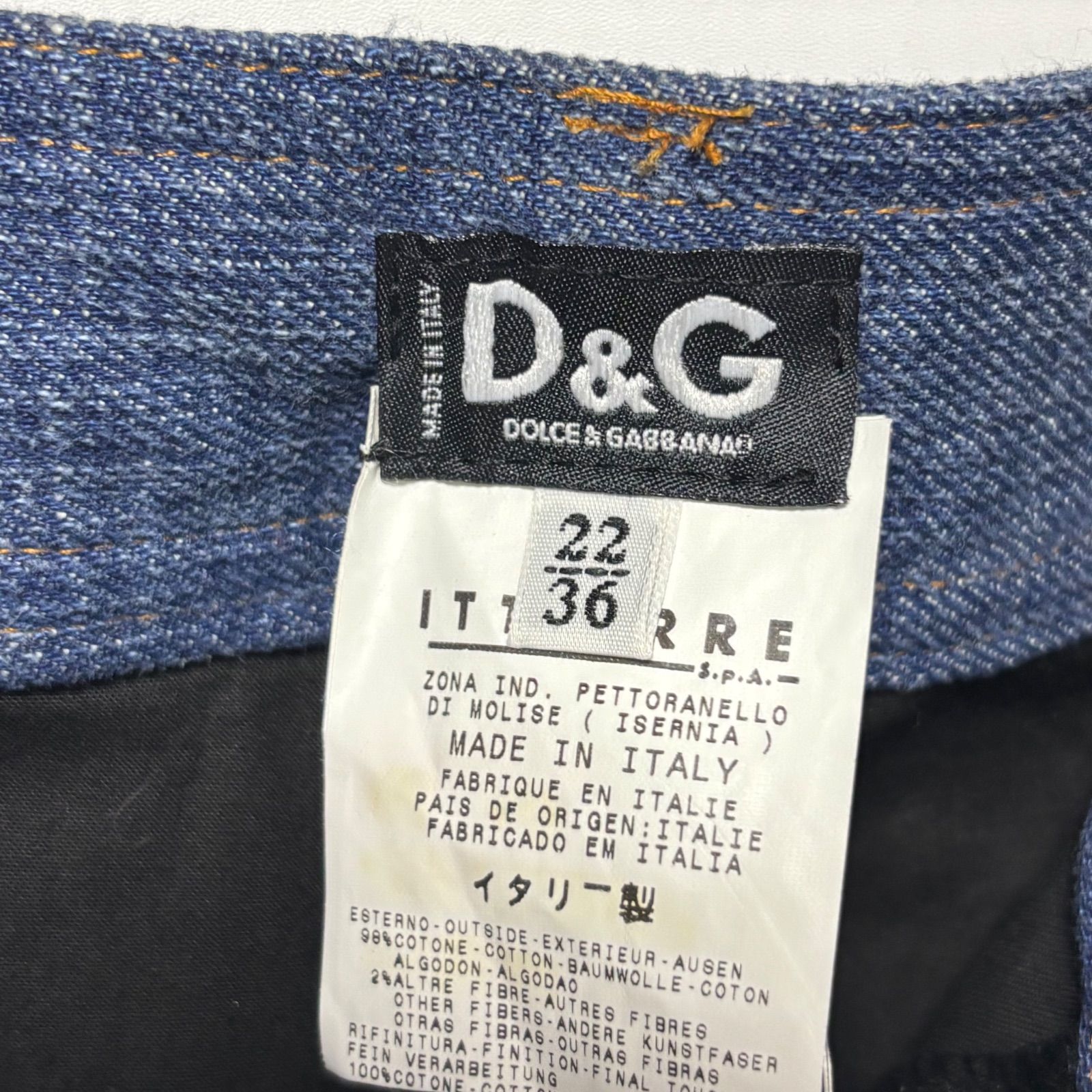 未使用品 D&G Dolce & Gabbana ドルチェ＆ガッバーナ デニム切替