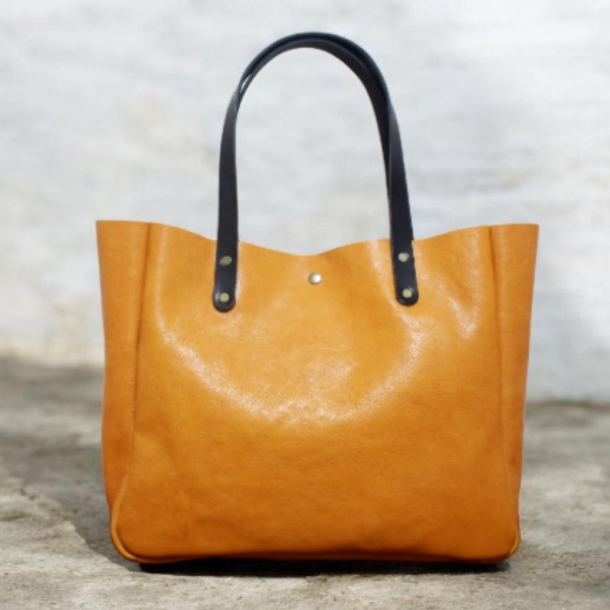 ハンドメイド 本革 トートバック クリーマー キャメル 新品 未使用品 