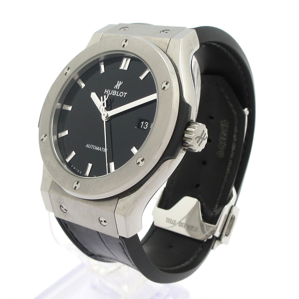 HUBLOT(ウブロ) 腕時計 クラシックフュージョン 542.NX.1270.LR - 裏スケ/日本限定/チタニウム/アリゲーターレザー×ラバーベルト 黒 ウブロ / HUBLOT クラシック フュージョン クラシック フュージョン