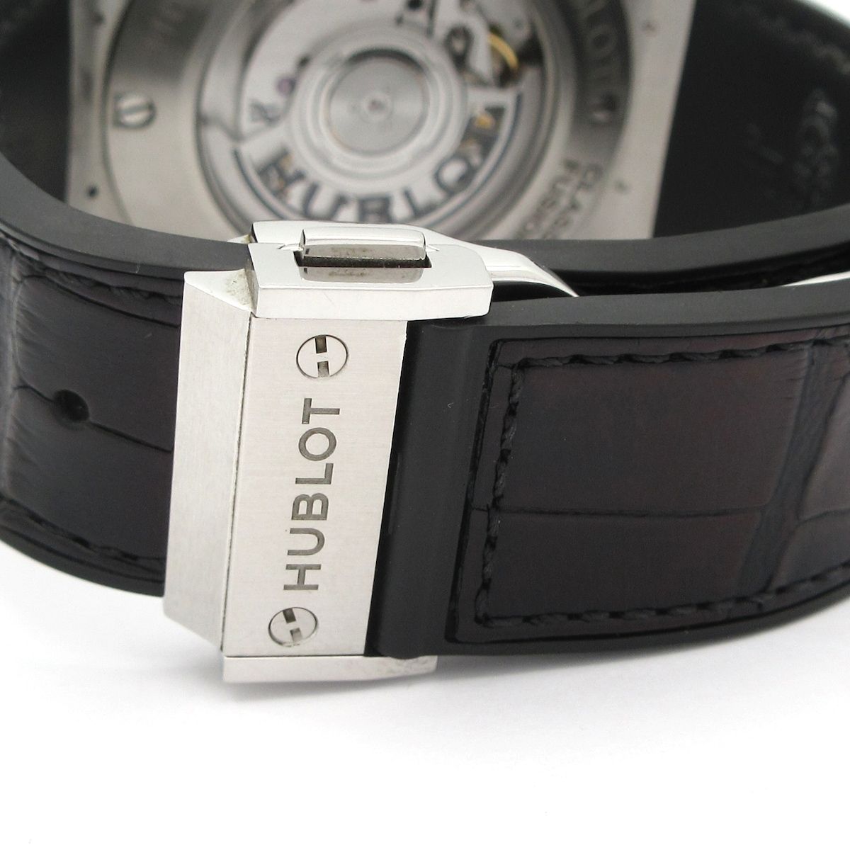 HUBLOT(ウブロ) 腕時計 クラシックフュージョン 542.NX.1270.LR - 裏スケ/日本限定/チタニウム/アリゲーターレザー×ラバーベルト 黒 クラシック・フュージョン チタニウム ブラックシャイニー｜ウブロ