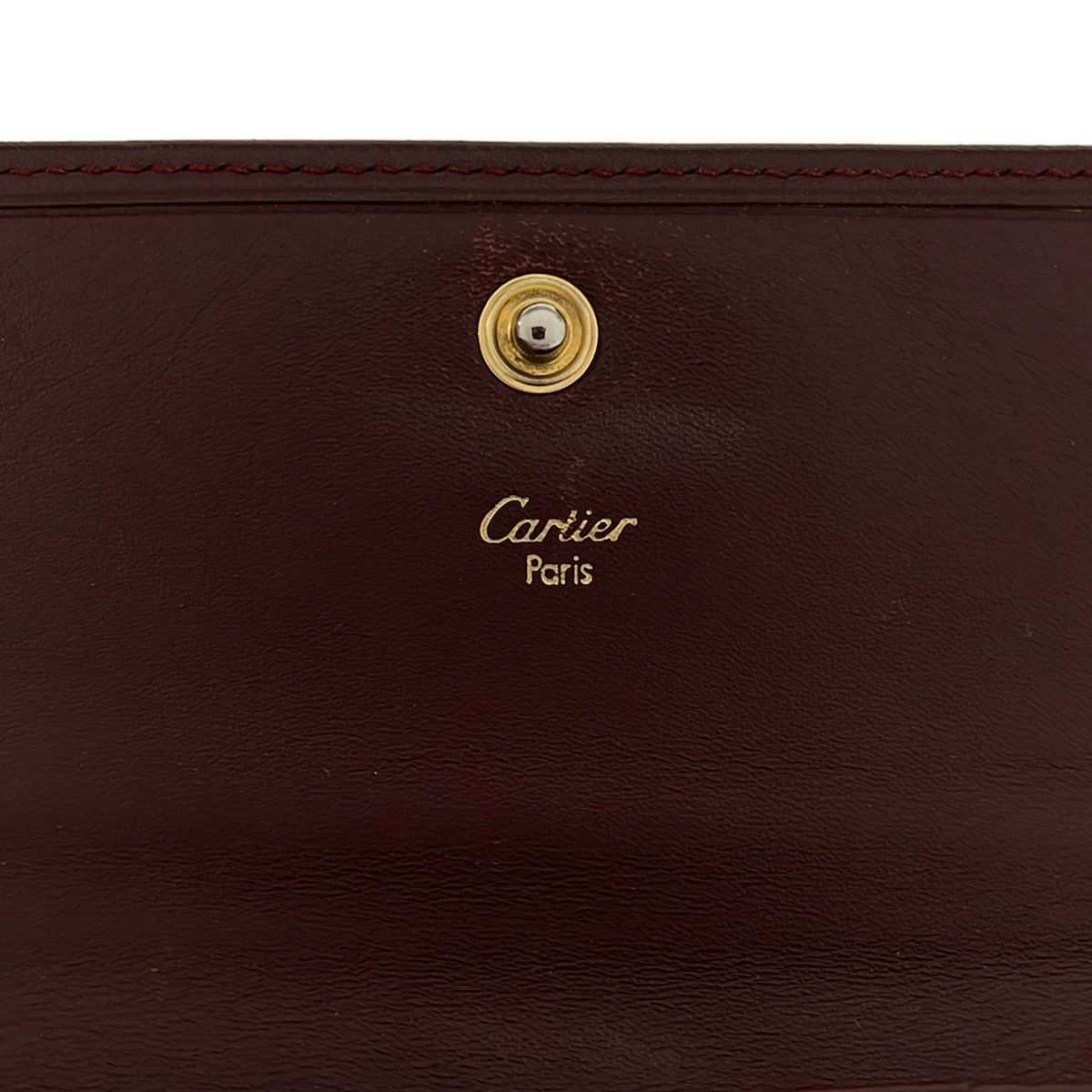 Cartier(カルティエ) 3つ折り財布 マストライン ボルドー がま口 