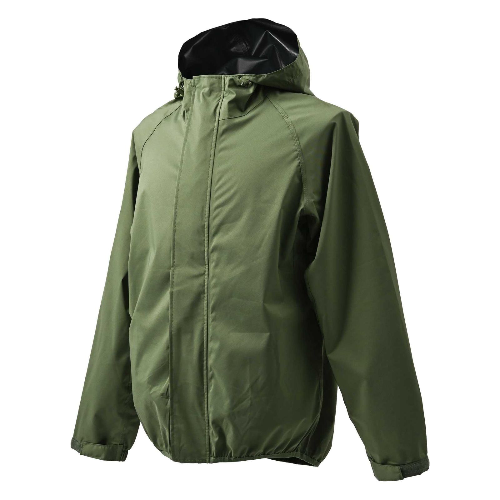 レインウェア メンズ レディース バイク レインコート 雨具 バイク用 自転車 登山 キャンプ アースカラー コンパクト 軽量 小型 上 モス グリーン 緑 MCR06-MGR-L