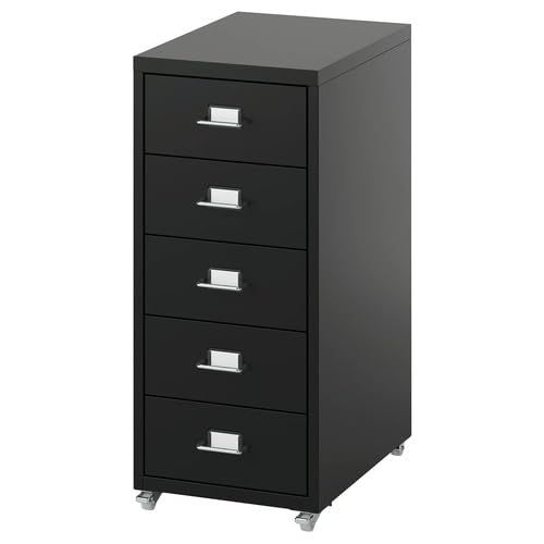 IKEA イケア 引き出しユニット キャスター付き ブラック 28x65cm m50625024 HELMER ヘルメル